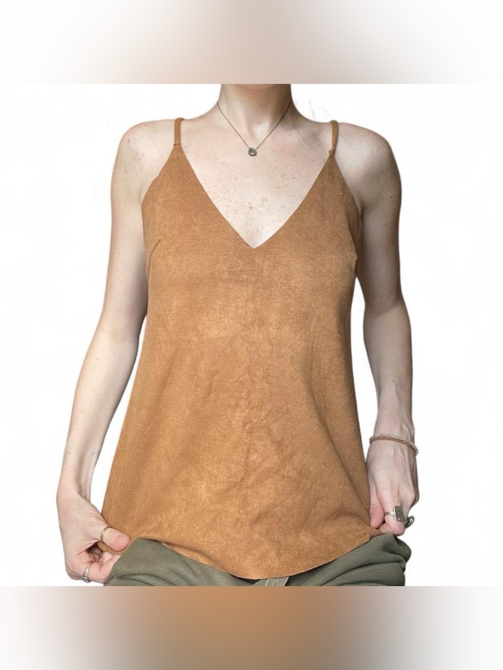 Suede top with ladder back